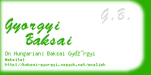 gyorgyi baksai business card